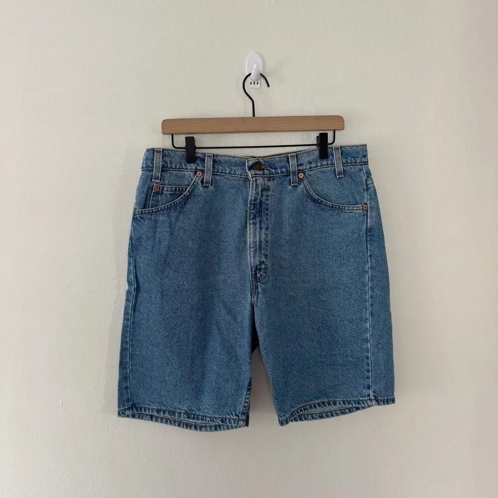 Levi's Orange Tab 505 Long Denim Shorts Waist 36